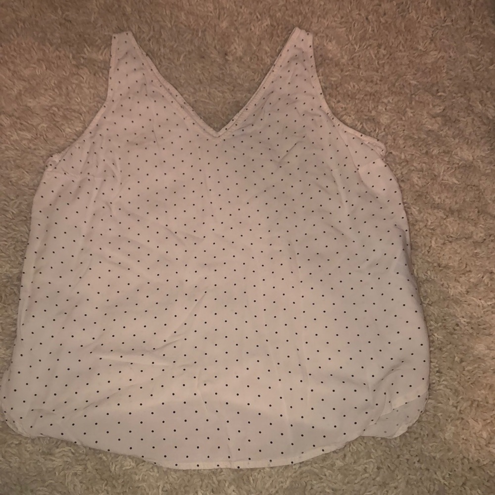CUTE CREAM POLKA DOT TOP